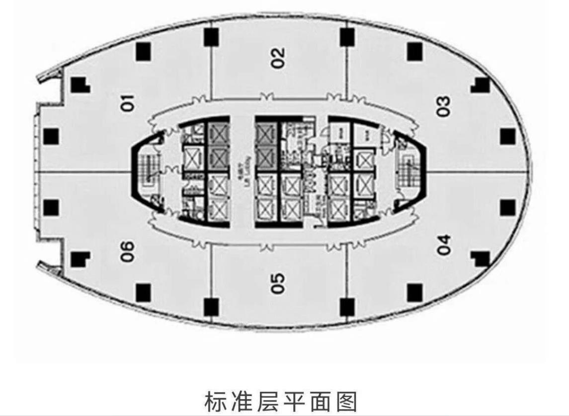 丰盛创建大厦标准层平面图